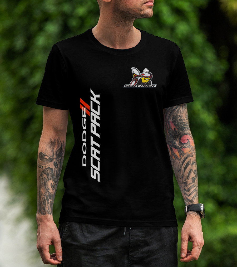 Dodge Scat Pack Logo With Bee Emblem T-Shirt