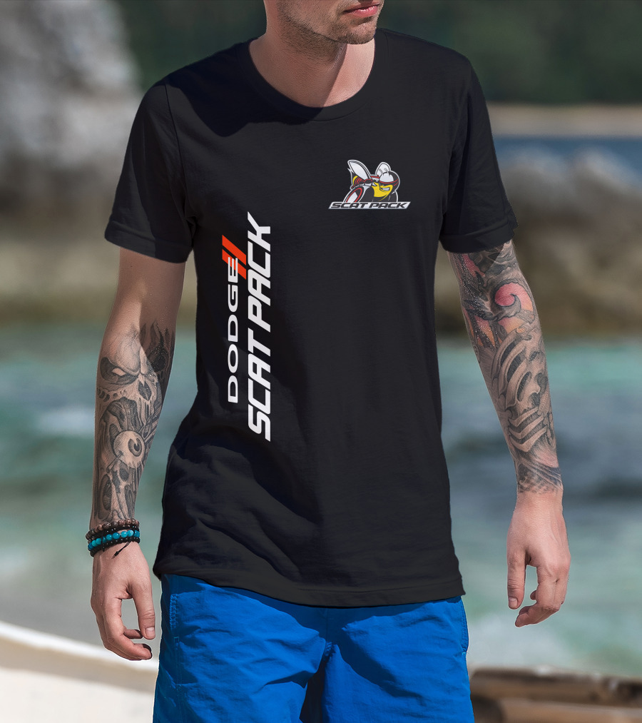 Dodge Scat Pack Logo With Bee Emblem T-Shirt