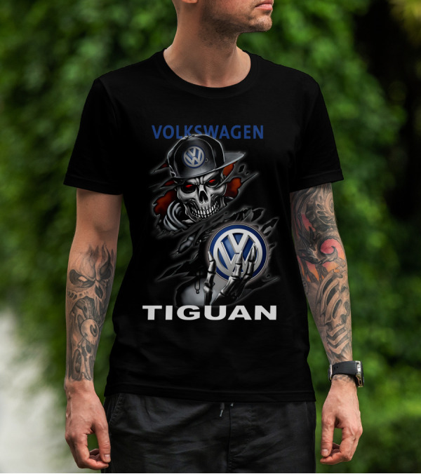 VOLKSWAGEN TIGUAN Skull Holding Emblem T-Shirt
