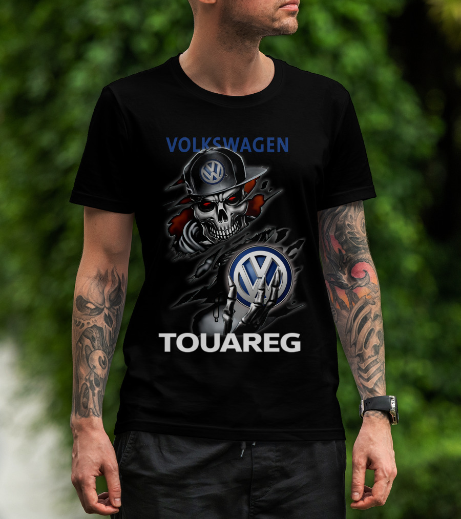 VOLKSWAGEN TOUAREG 05 Skull Logo Art Grim Reaper T-Shirt