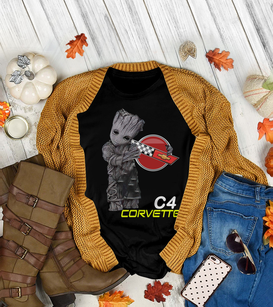 C4 Groot Corvette Chevrolet Racing T-Shirt