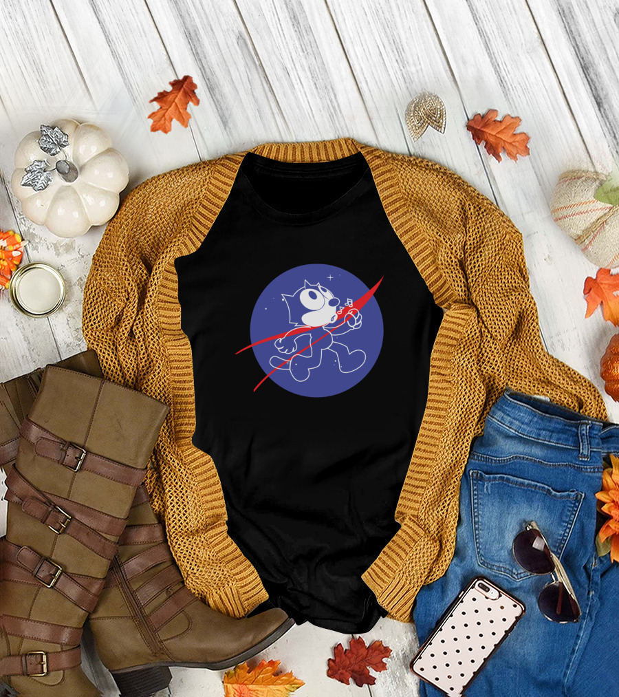 Nasa Felix The Cat Space T-Shirt