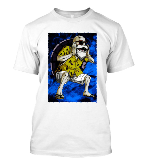 Kamesennin Squatting With Sunglasses And Turtle Shell Backpack T-Shirt
