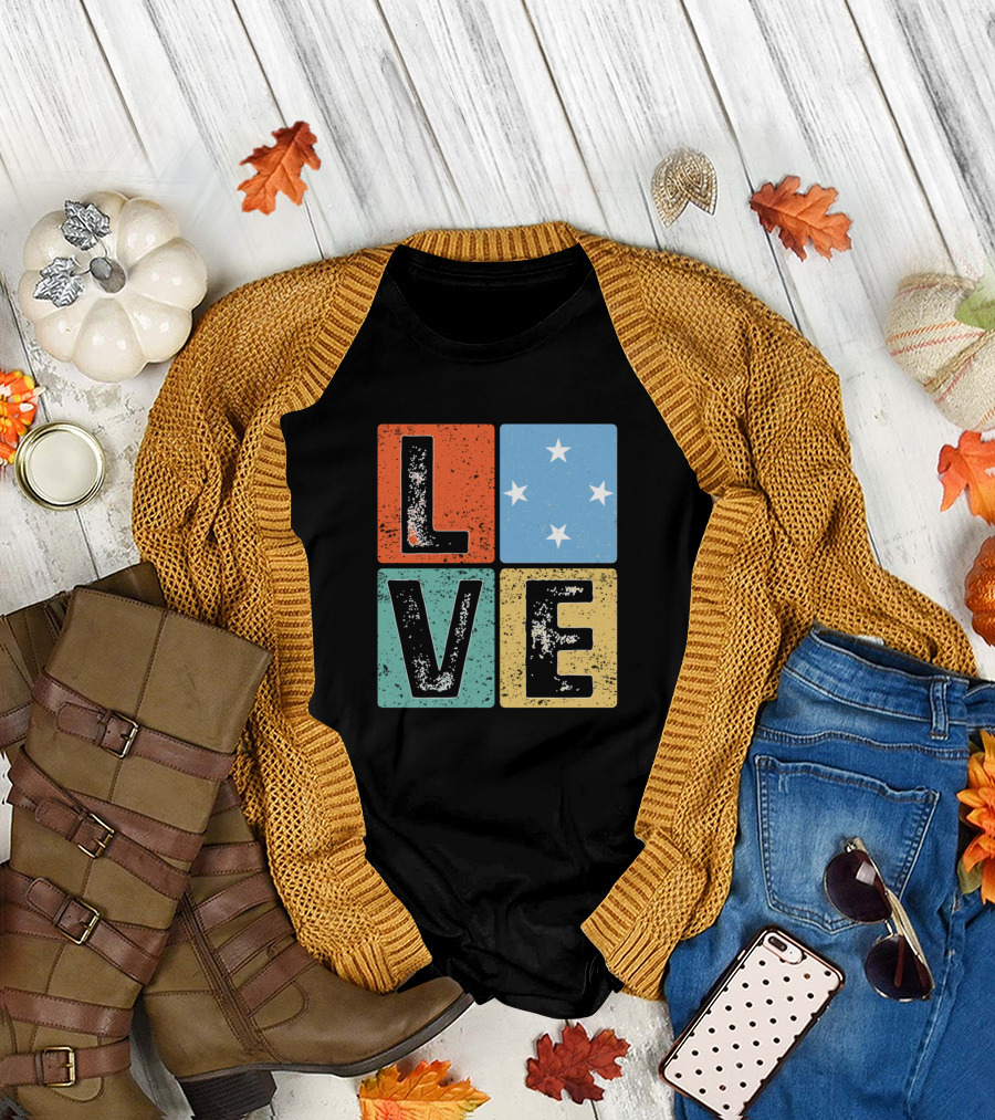LOVE Micronesia Flag and Micronesian Pride T-Shirt