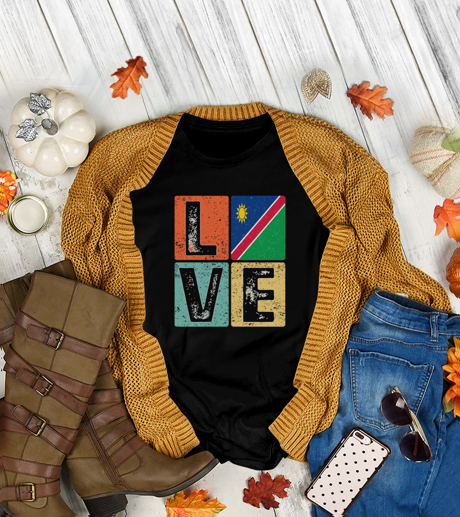 Love Namibia Flag for Namibian Pride T-Shirt