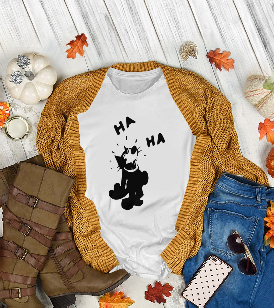 Cats Laugh Ha Ha Iconic Cartoon T-Shirt