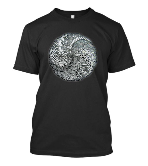 Mandala Intricate Black And White Zen T-Shirt