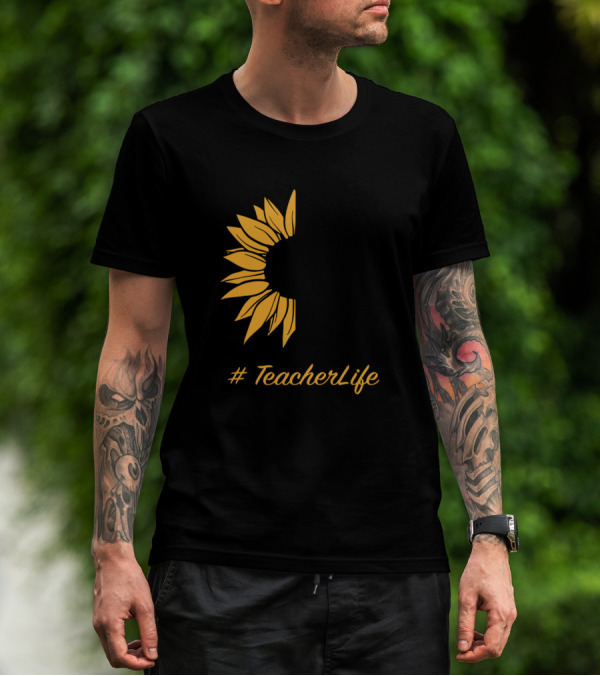 Teach The Change You Want To See In The World Sunflower #TeacherLife T-Shirt