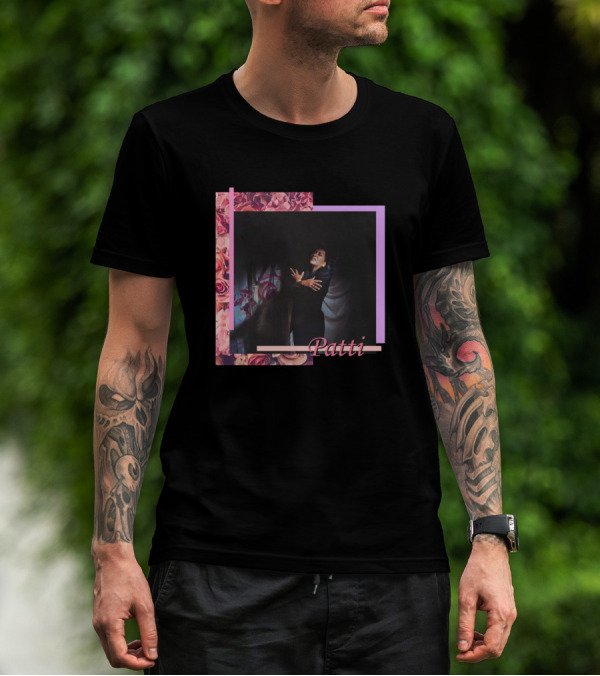 Patti Framed In Floral Pink Roses T-Shirt