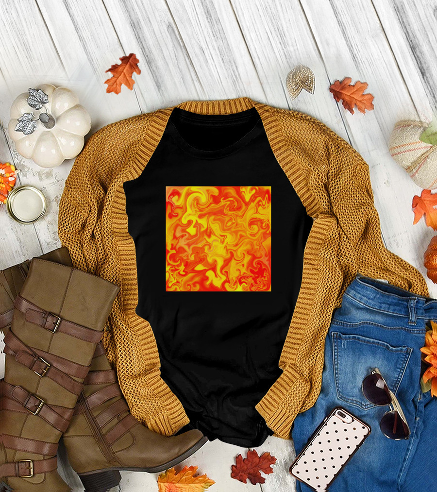 Liquid Hot Lava Marbleized Swirl T-Shirt