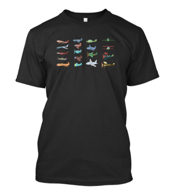 Technology Airplane Evolution Diverse Aircraft Collection T-Shirt