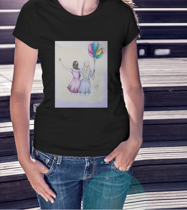 Bestfriends Balloons Colorful Friendship T-Shirt