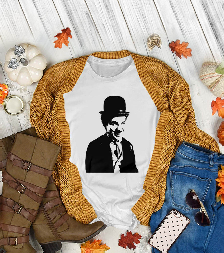 Charlie Chaplin Bowler Hat T-Shirt