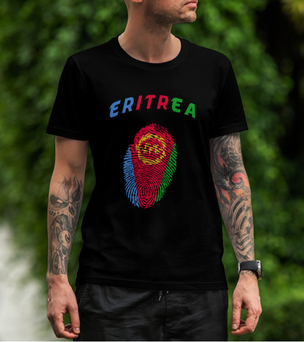Eritrea Fingerprint Flag Colors T-Shirt