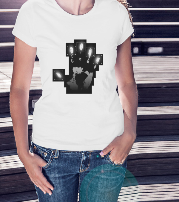 Biometric Hand Sensor Fingerprint Scan Technology T-Shirt
