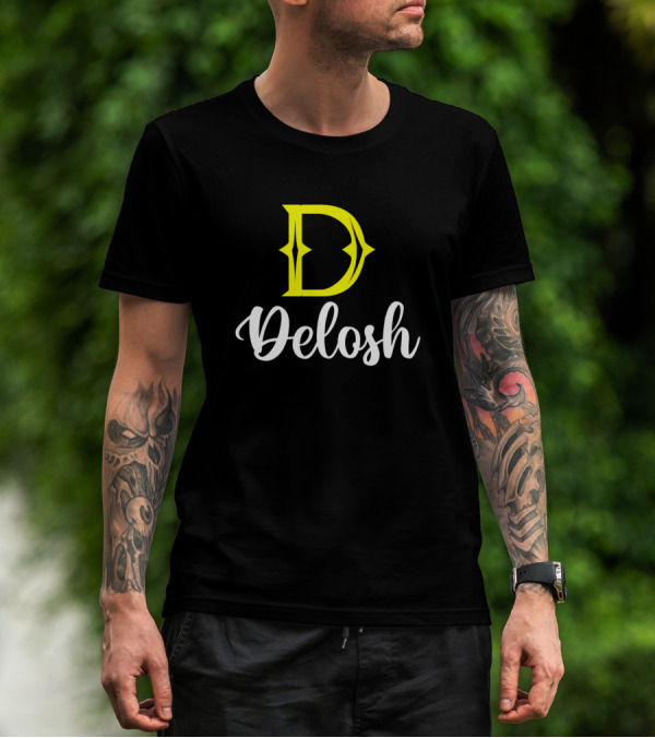 I Am Delosh Delosh Surname Delosh Second Name Gleaming Yellow D T-Shirt