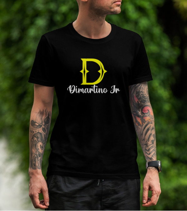 Dimartino Jr Bold Yellow D Graphic Surname T-Shirt