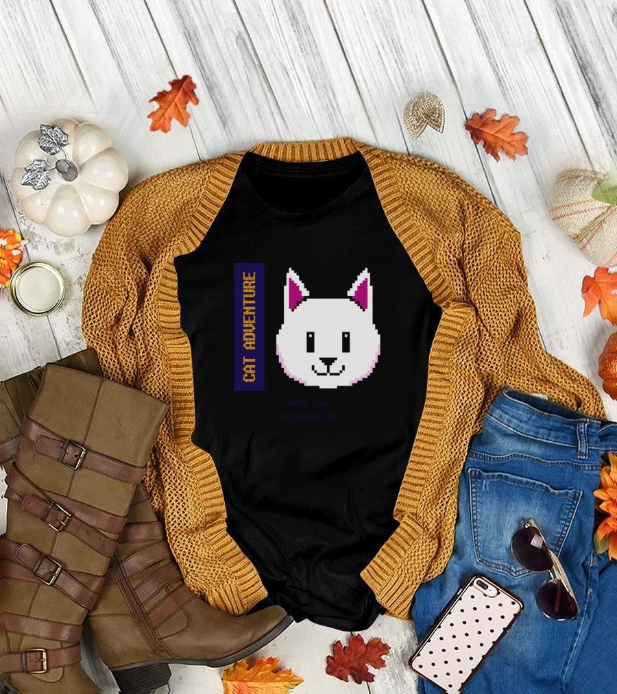 Cat Adventure Insert Coin 1992 Feline Inc T-Shirt