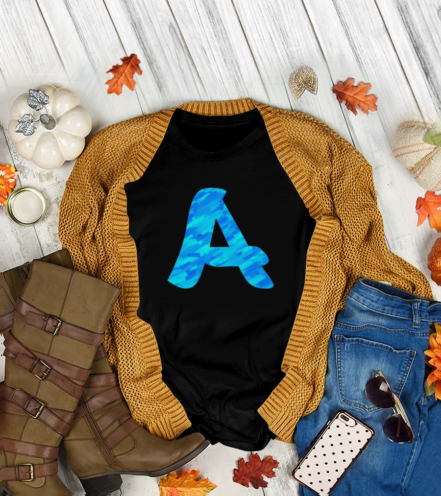 A Alphabet With Blue Range Strokes T-Shirt