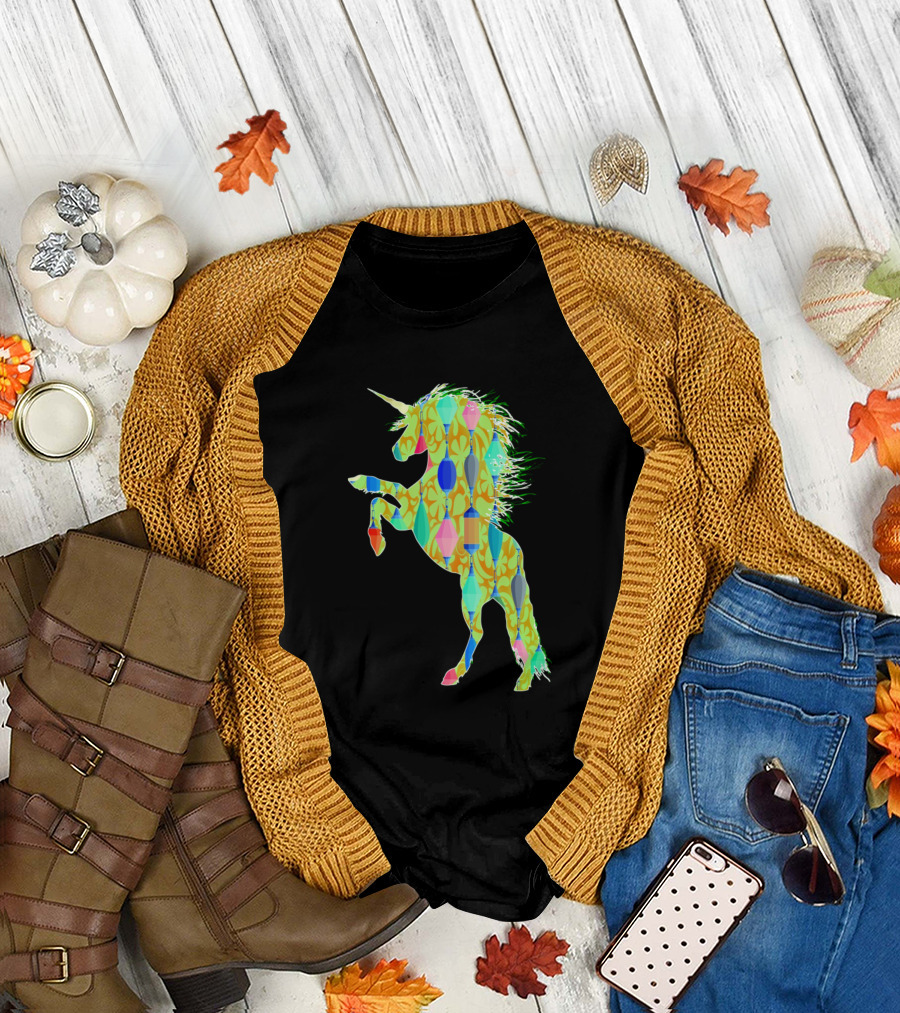 Unicorn 242 Vibrant Geometric T-Shirt