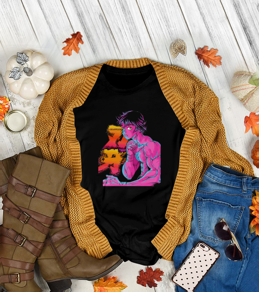 Grappler Baki Vibrant Anime Martial Arts Fighter T-Shirt