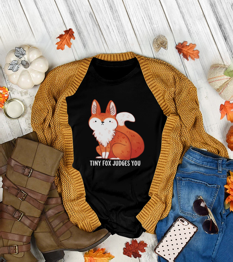 Tiny Fox Judges You Wildlife Fox T-Shirt