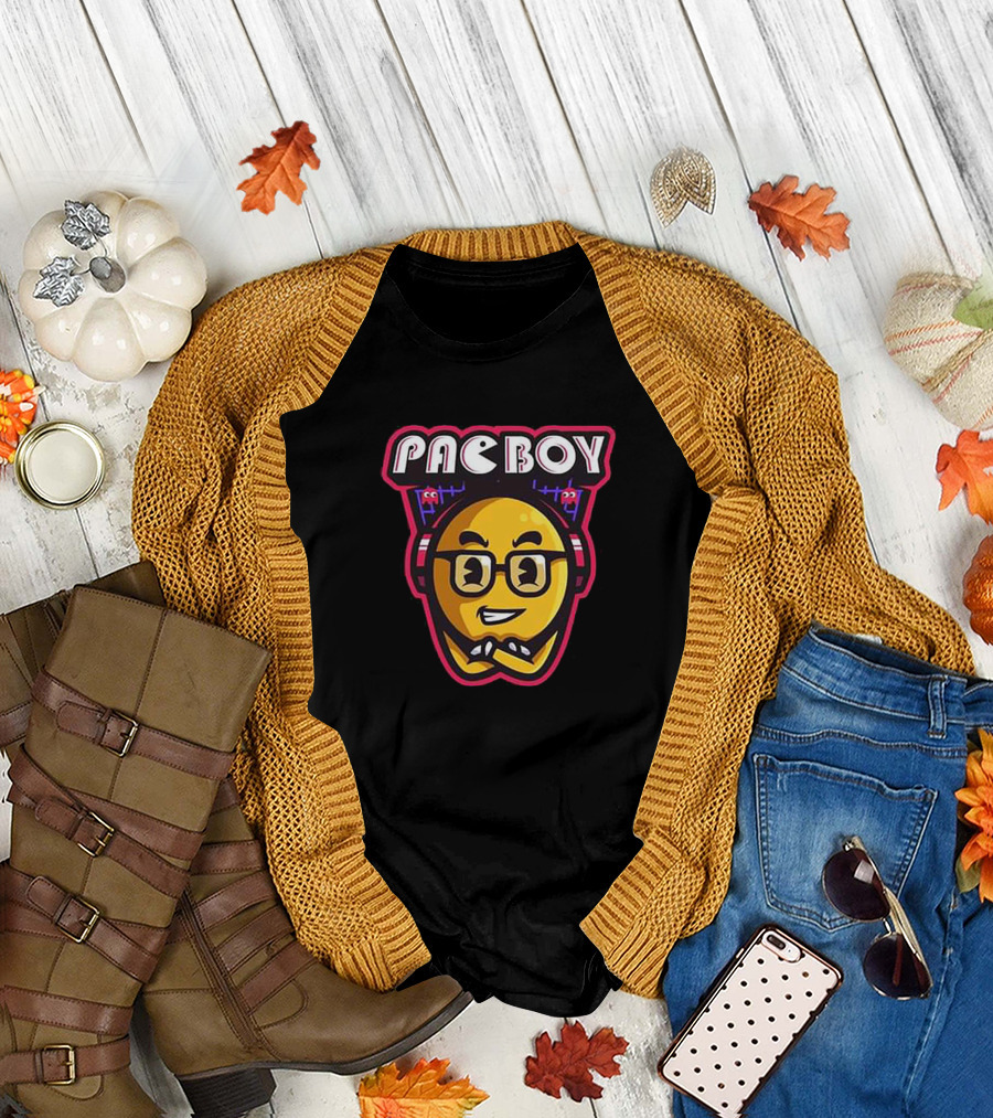 PacBoy Gamer Emoji Headphones Glasses Fun T-Shirt