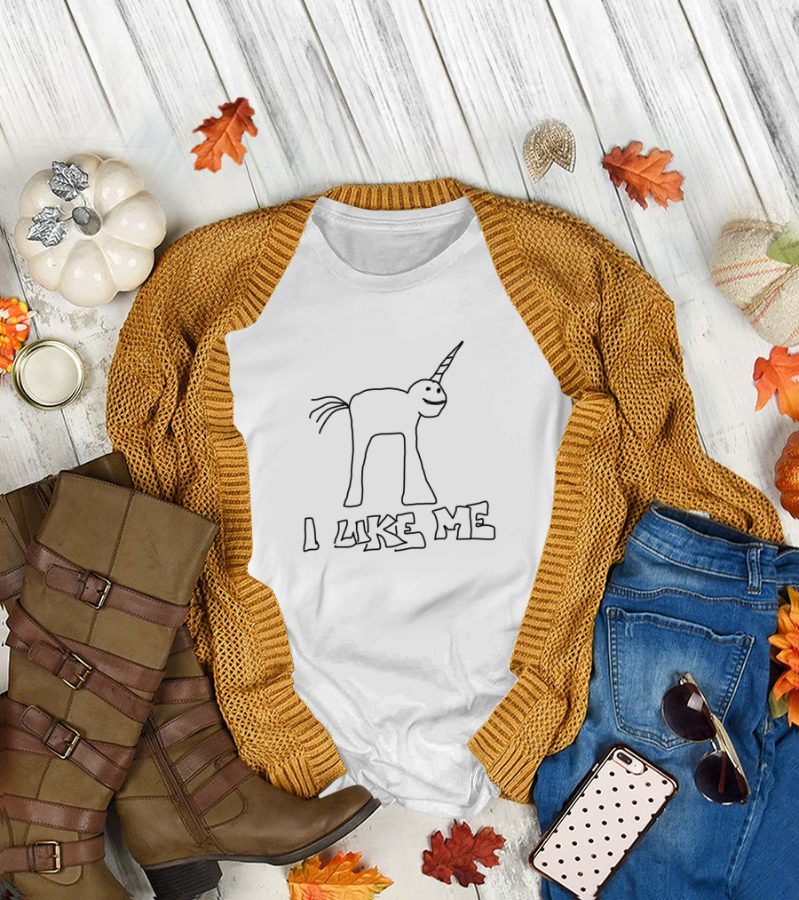 I Like Me Unicorn Drawing T-Shirt