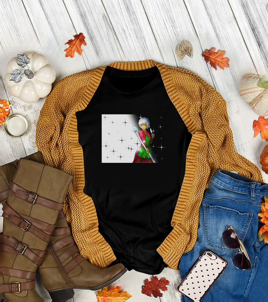 Cute Anime Elf Wizard for DnD Enthusiasts and Fans T-Shirt