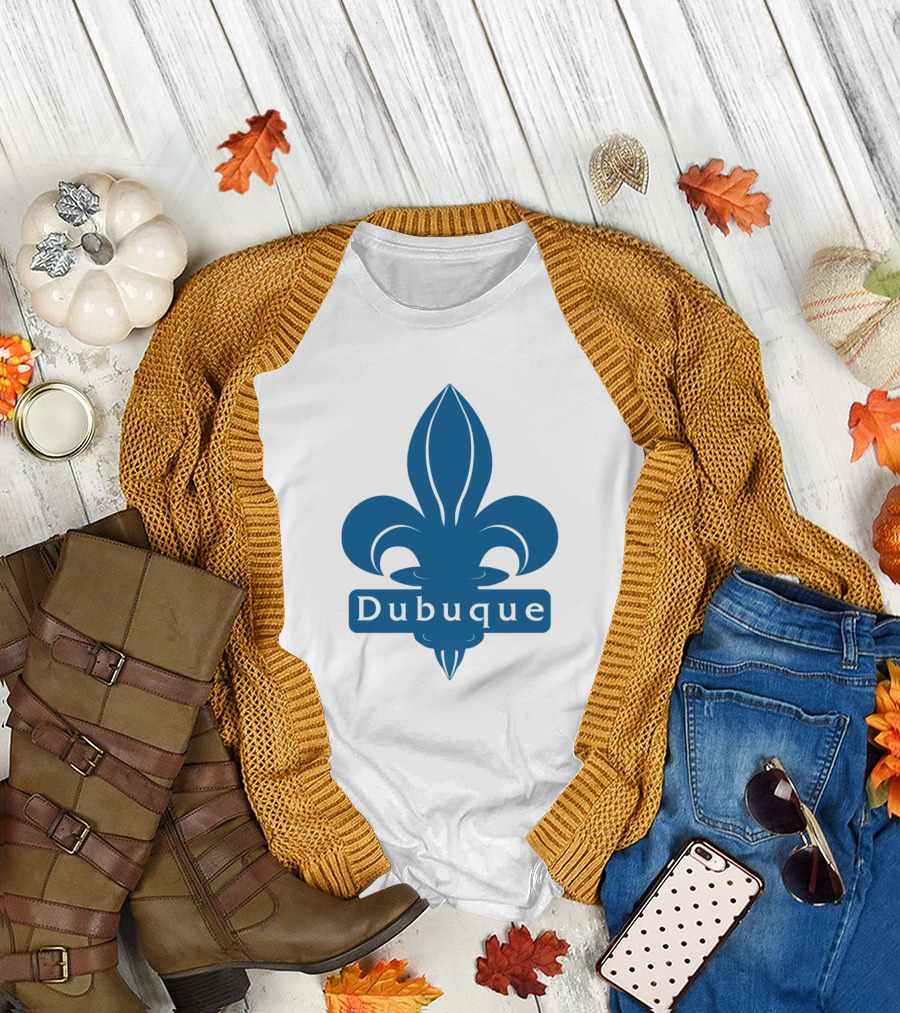 Dubuque Fleur-de-Lis Blue T-Shirt