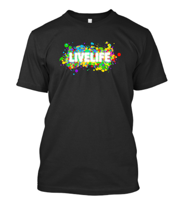 Livelife Multicolor Paint Splatter T-Shirt