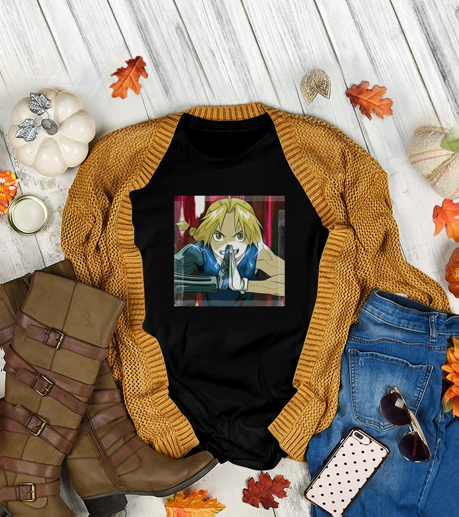 Edward Elric Transmutation Pose Fullmetal Alchemist Manga Anime Character T-Shirt