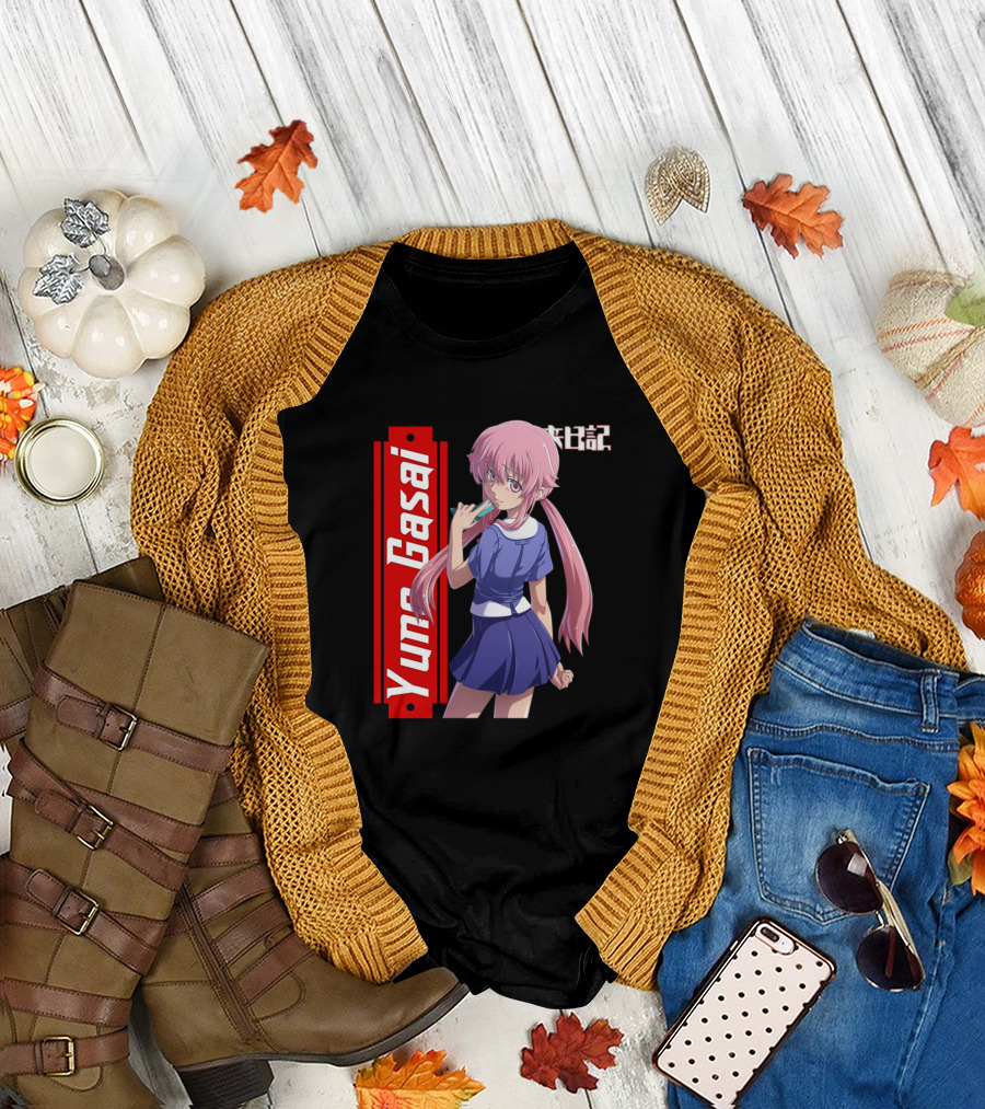 Kawaii Yuno Gasai Future Diary Anime Character Pose T-Shirt