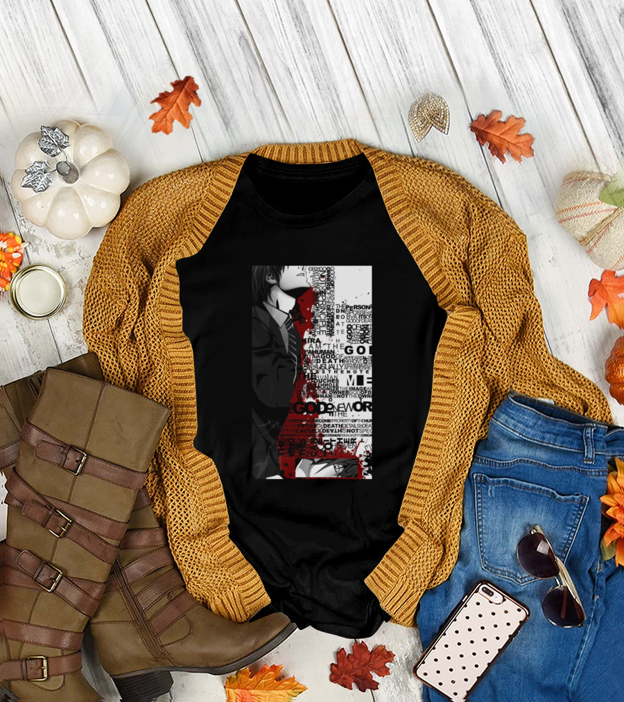 Kira Death Note God of the New World Text T-Shirt
