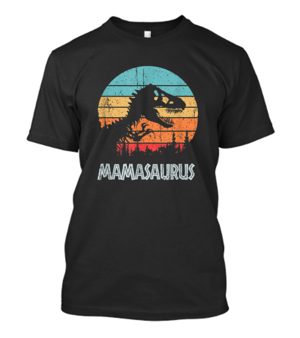 Mamasaurus Rex Vintage Retro Dinosaur Sunset T-Shirt