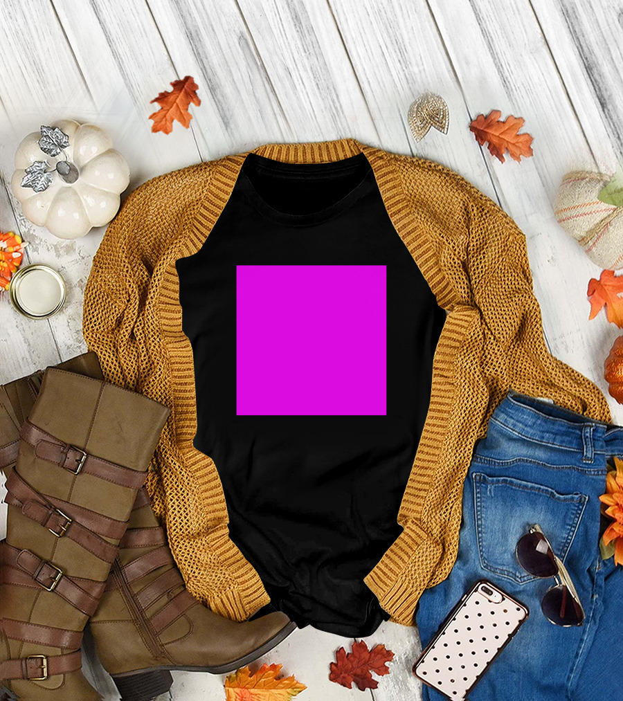 Hot Pink Fuchsia Square T-Shirt