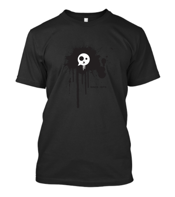 Splattered Face Skull Icon Drip T-Shirt