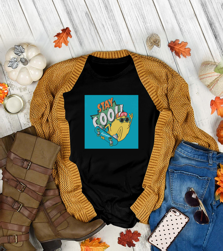 Stay Cool Monster Skateboarding Adventure T-Shirt