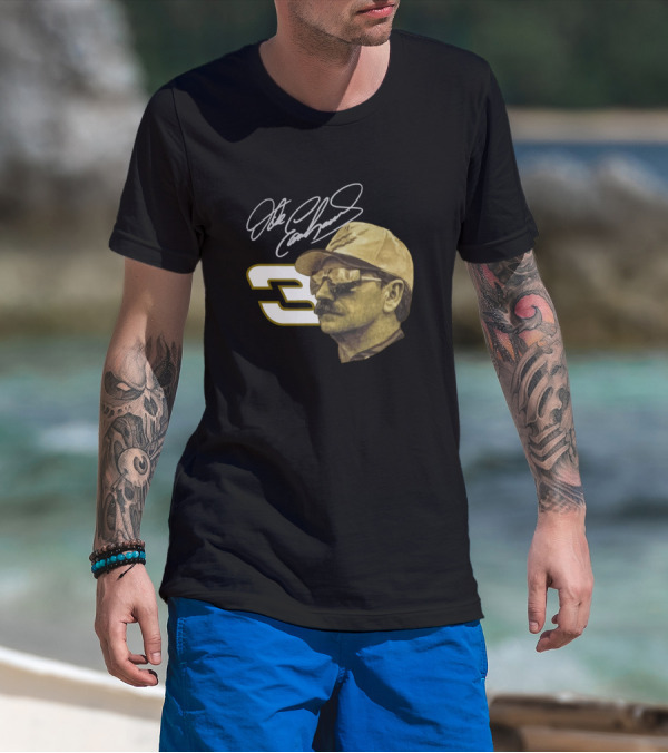 Dale Earnhardt Solid Gold NASCAR Tribute 3 T-Shirt