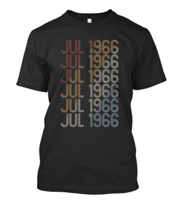 Jul 1966 Retro Vintage July 1966 Birthday T-Shirt