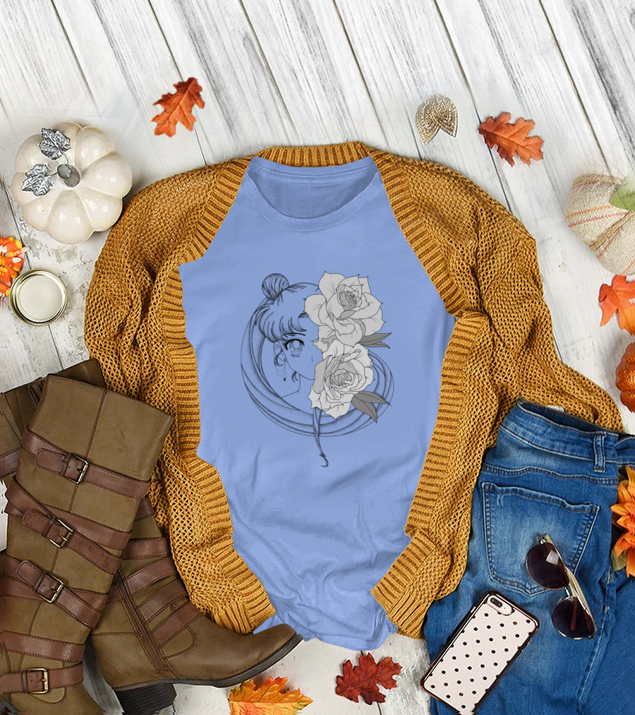 Daughter of the Moon Anime Moon Princess Roses T-Shirt