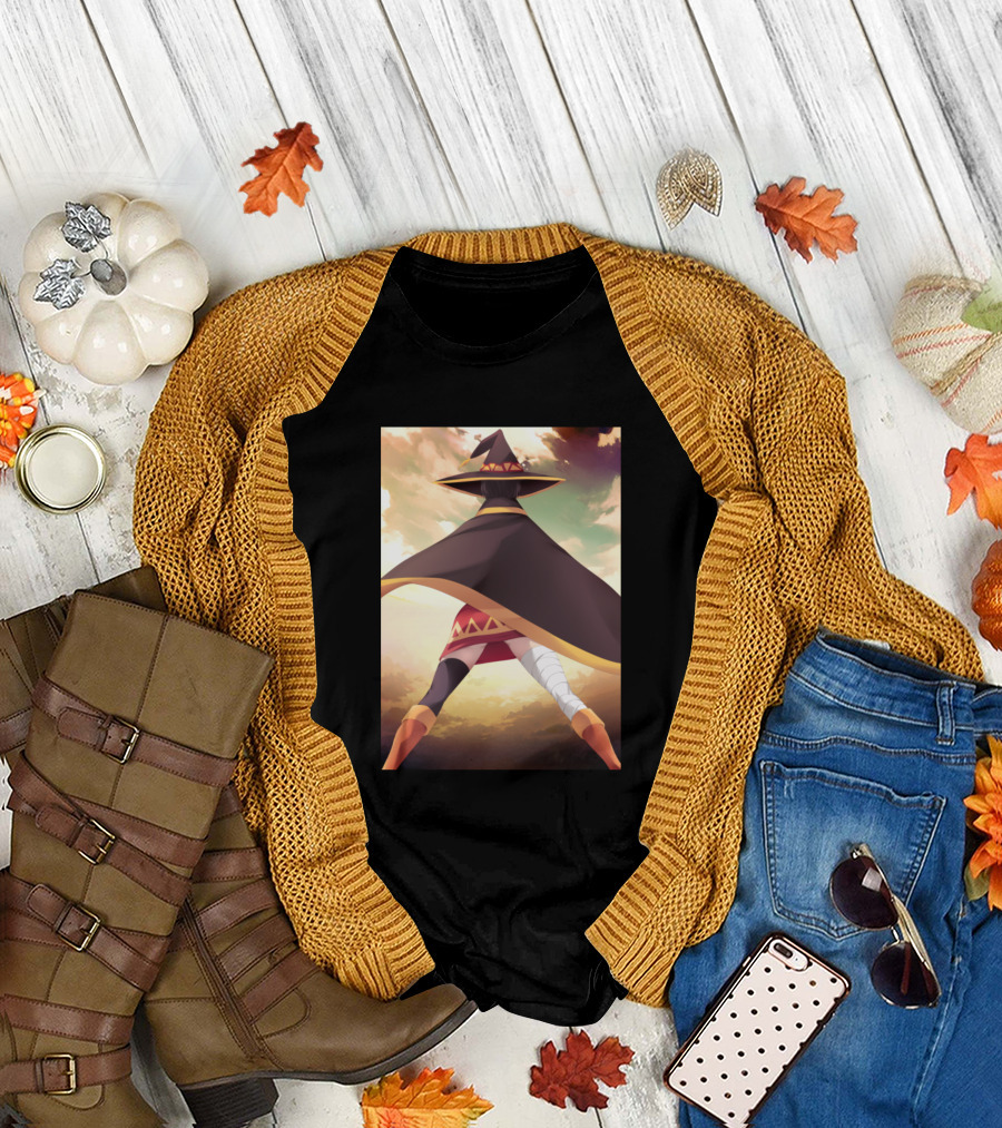 Megumin Konosuba Dynamic Sunset Pose T-Shirt