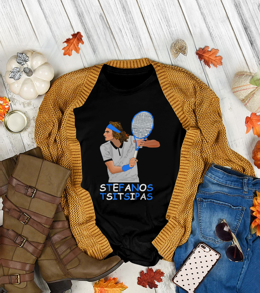 Stefanos Tsitsipas Tennis Player Roland Garros Champion T-Shirt