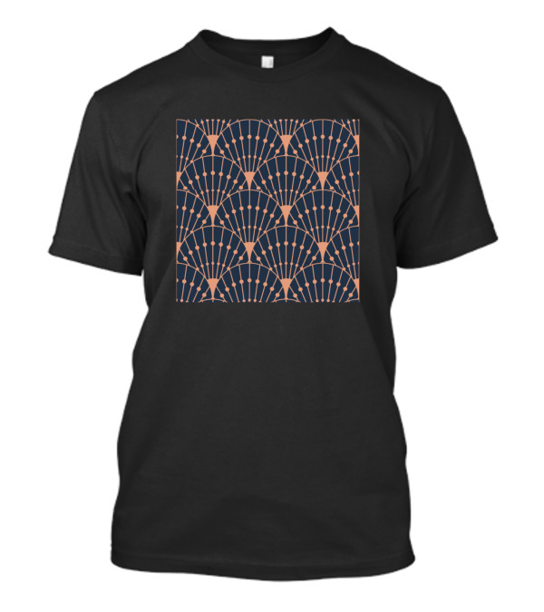 Art Deco Fan Pattern Geometric T-Shirt