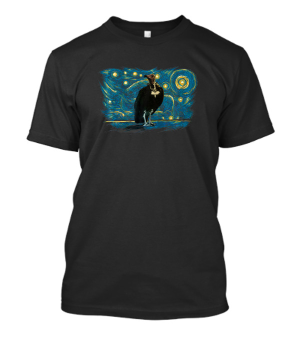 Starry Night Vulture Retro T-Shirt
