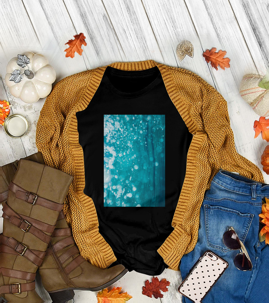 Blue Under Water Bubbles Oceanic T-Shirt
