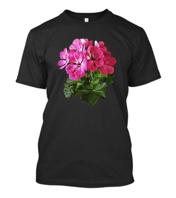 Magenta Geranium Blossom Abundance T-Shirt