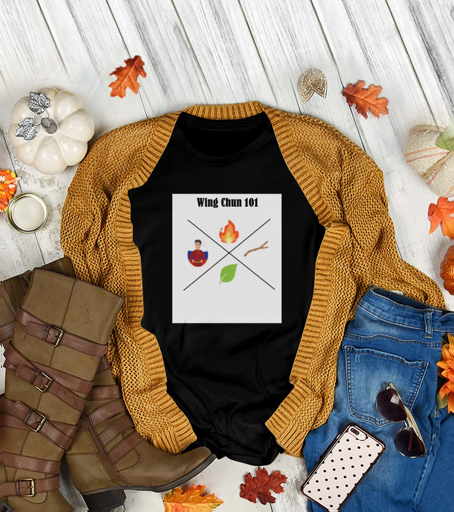 Wing Chun 101 Fire Leaf Stick Shrimp T-Shirt