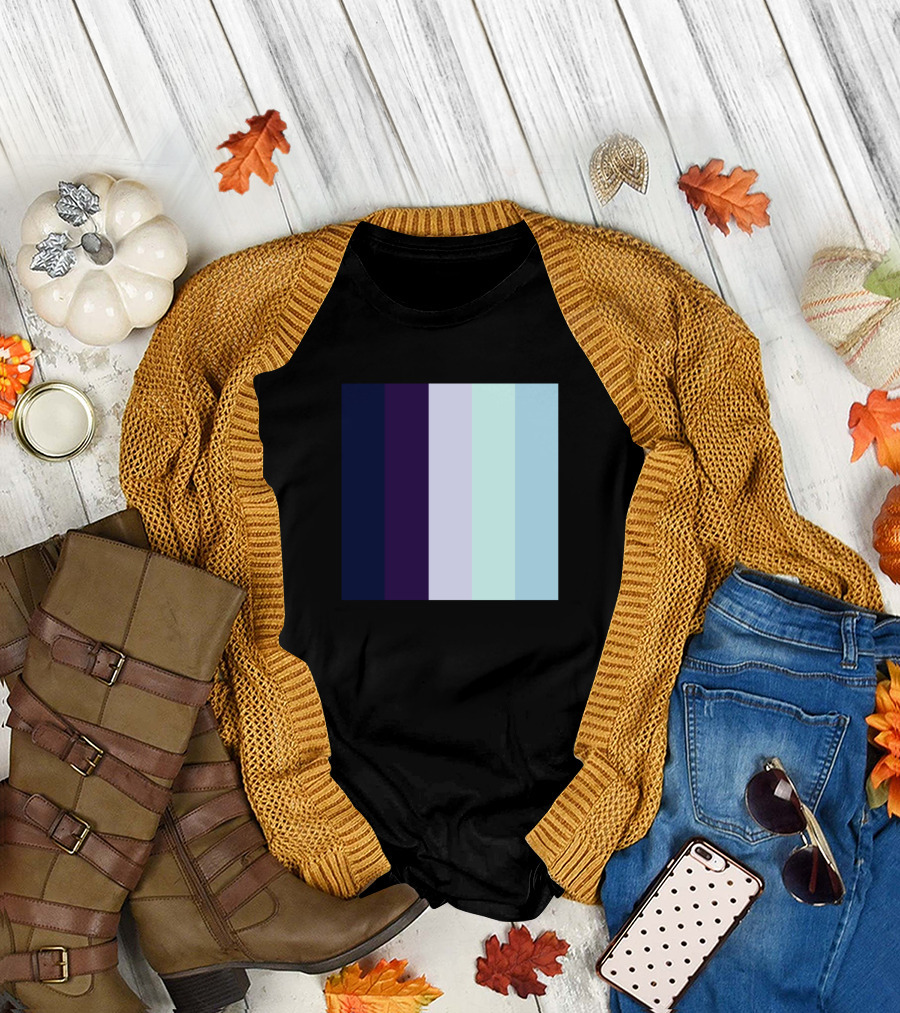 Plain Pastel Solid Colors Palette Combinations Pas Cool Tones T-Shirt