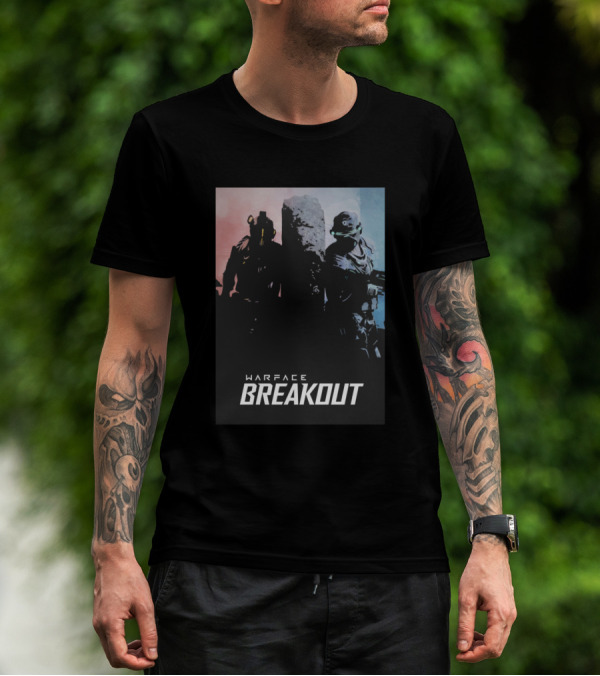 Warface Breakout Character Silhouette Black Vector T-Shirt
